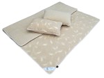 Pościel wełniana camel jasny benjamin/camel jasny (kołdra 180x200, 2x poduszka 70x80) (+-5cm)