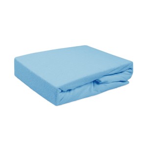 Prześcieradło frotte z gumką 180x200 niebieski