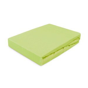 Prześcieradło z gumką 200x220 jersey 100% BAWEŁNA kolor limonka