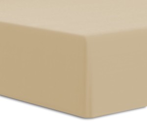 Prześcieradło z gumką 200x220 GRUBY JERSEY kolor beżowy wysokie 25cm