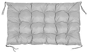 Poduszka ogrodowa 120x80 cm na ławkę palety wodoodporna jasnoszara