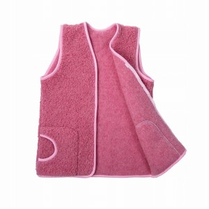 Kamizelka wełniana merynos australijski tumbler różowa S