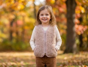 Kamizelka wełniana dziecięca merynos australijski tumbler jasny beż 2-3 lata