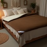 kołdra wełniana camel ciemny i kaszmir gładki Woolmark 200x240