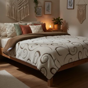 kołdra wełniana camel i kaszmir liguria Woolmark 160x200