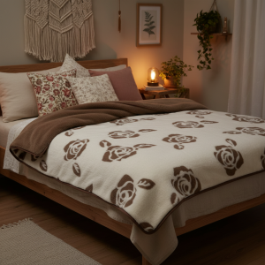kołdra wełniana camel i kaszmir toscana Woolmark 160x200