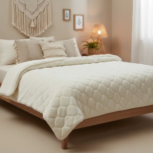 kołdra wełniana kaszmir caro i gładki Woolmark 160x200